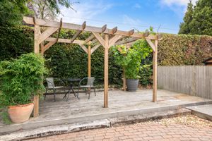 Pergola covered decked area- click for photo gallery